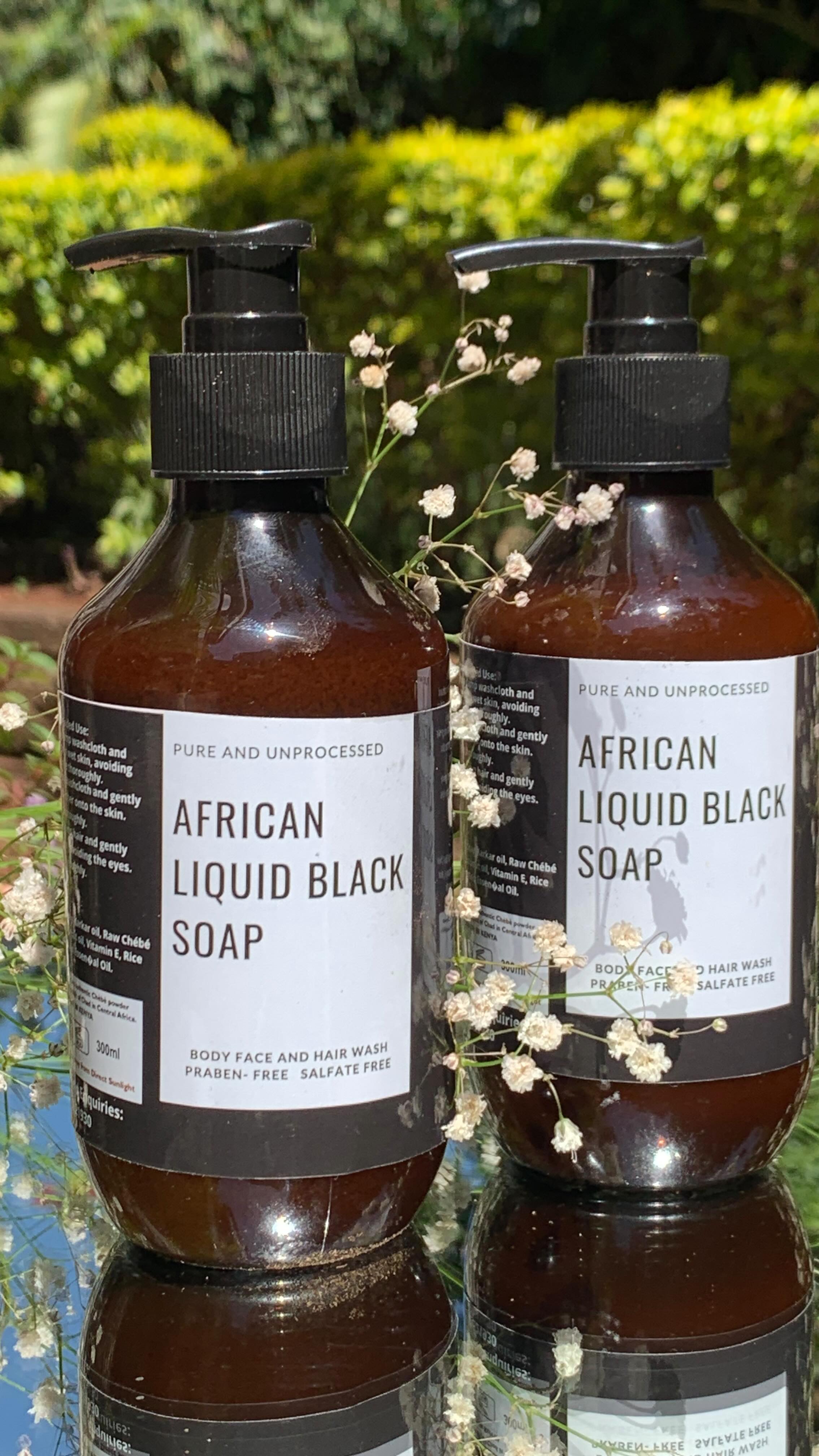 African liquid black soap product